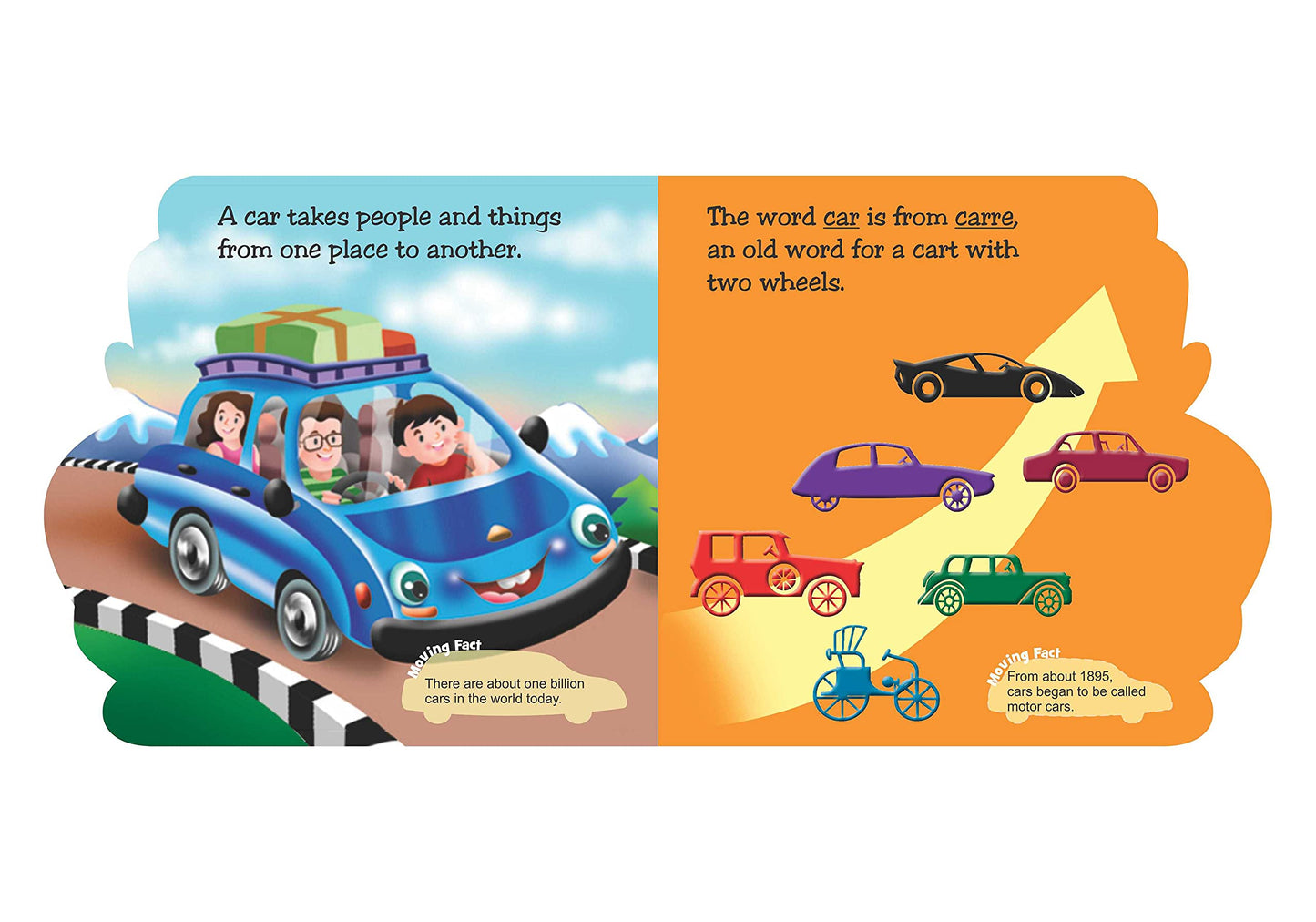 Storybook For Kids: Scholars Hub Flying Colours Cut Out Board Book (Cars, Aeroplane) (Set Of 2 Books) (Illustrated) (24 Pages )