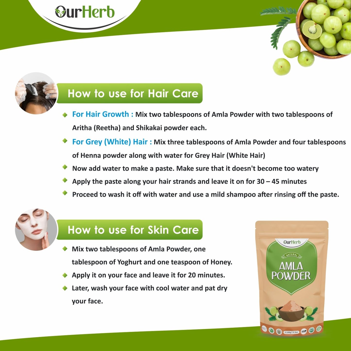 Amla, Reetha, Shikakai & Bhringraj Herbal Hair Pack - 400g