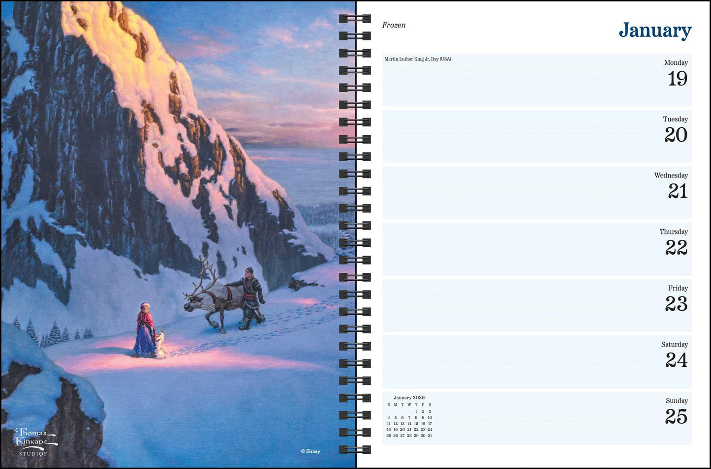 Disney Dreams Collection by Thomas Kinkade Studios 2026 Engagement Calendar