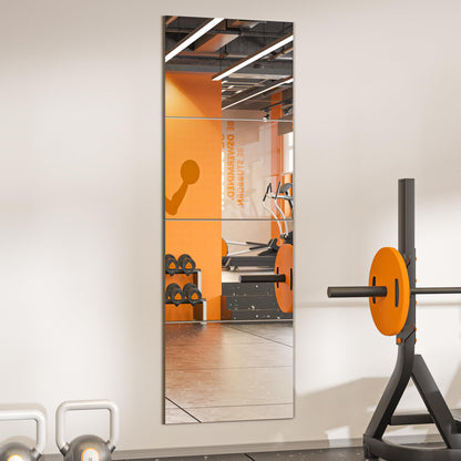 Wall Mirror - High-Definition Reflection - Glass - 16 x 12 inches - Set of 4