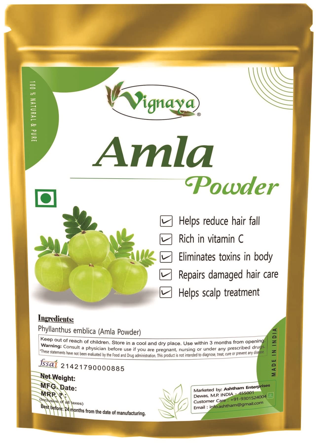 Herbal Hair Pack with Amla, Reetha, Shikakai & More - 50g