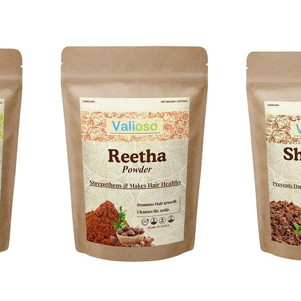 Amla, Reetha & Shikakai Herbal Hair Pack - 300g (Pack of 3)