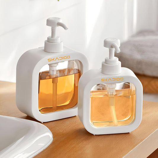 300ML Soap Dispenser - Clear PET Plastic - Leak-Proof Pump - Versatile for Bathroom & Kitchen