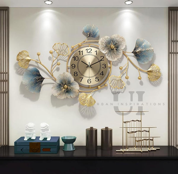 Antique Metal Wall Clock - Large Decorative 60cm Silent Design for Living Room and Office