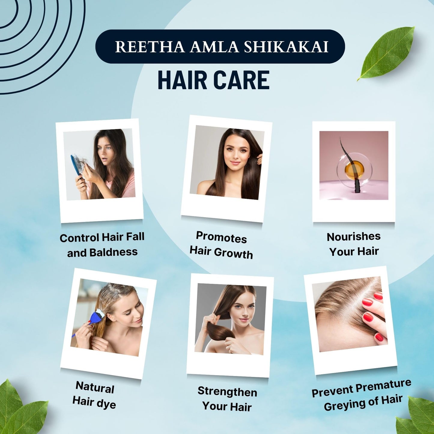 Herbal Hair Pack Combo: Reetha, Amla & Shikakai - 300G
