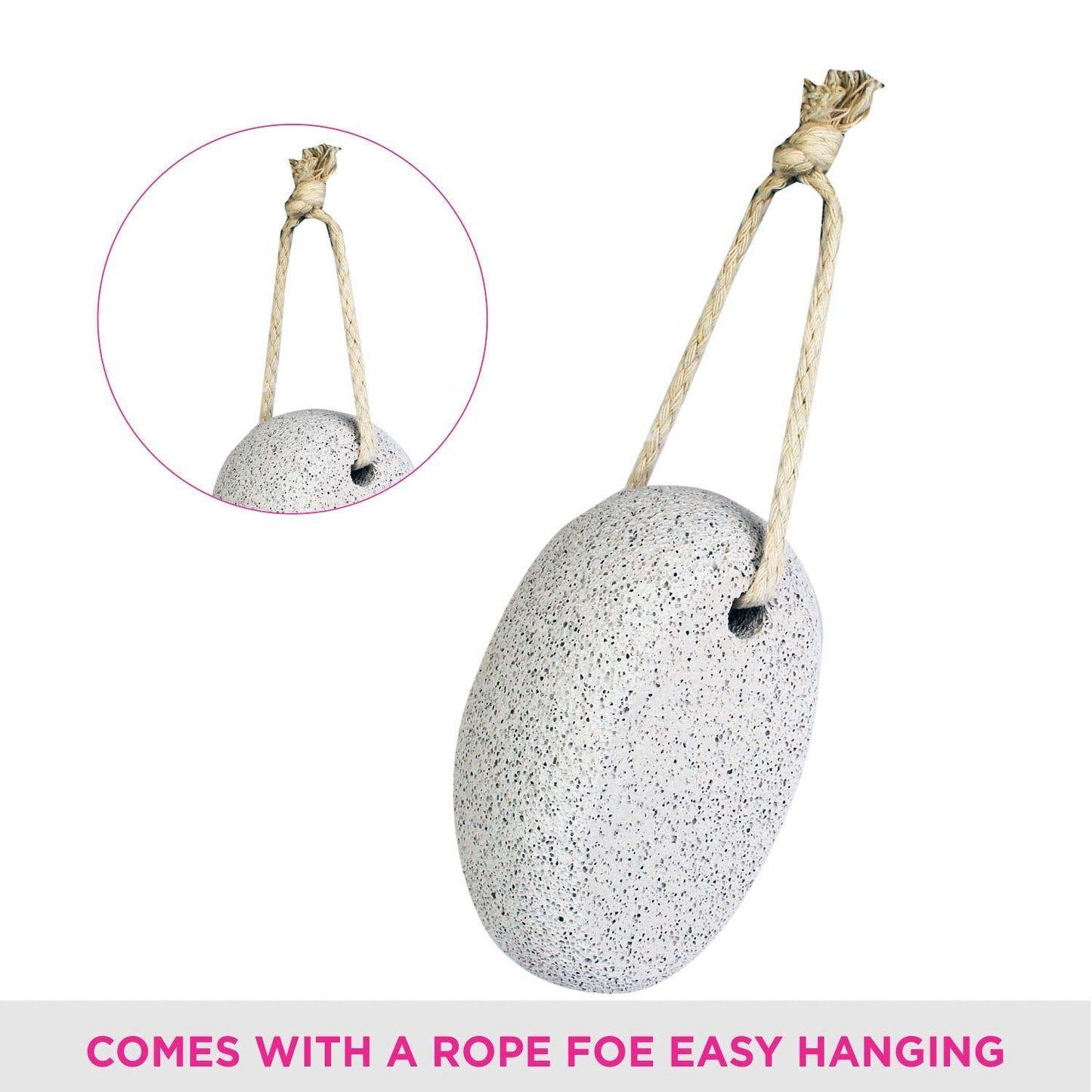 Oval Shaped Pumice Stone, White