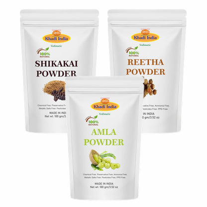 Natural Amla, Reetha & Shikakai Hair Care Powder - 300G
