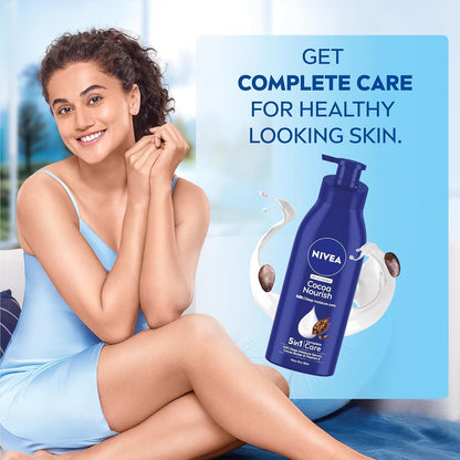 NIVEA Cocoa Nourish Body Lotion 400ml with Deep Moisture