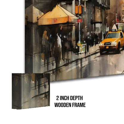 Canvas Painting - City and Landscapes - 24 x 48 Inches - Wrapped Cotton Canvas on Pine Wood