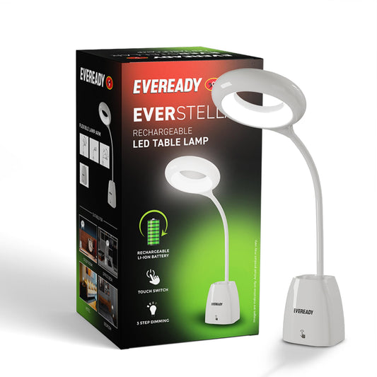 LED Table Lamp with Flexible Gooseneck, 3-Step Touch Dimming, USB Charging - Portable Light for Home & Office