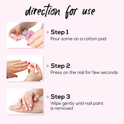 Nail Polish Remover 30ml - Acetone-Free, Vitamin E & Glycerin