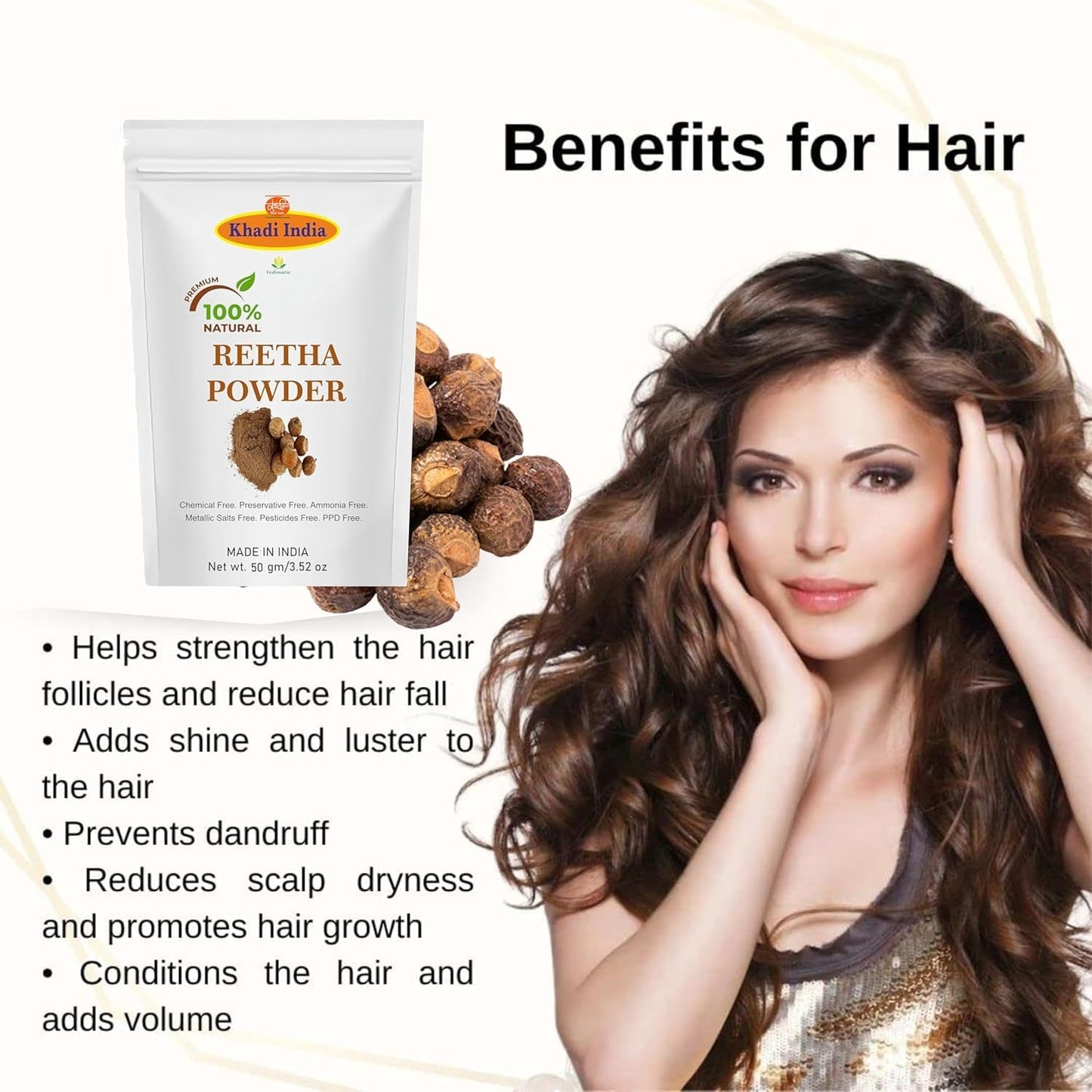 Natural Amla, Reetha & Shikakai Hair Care Powder - 300G