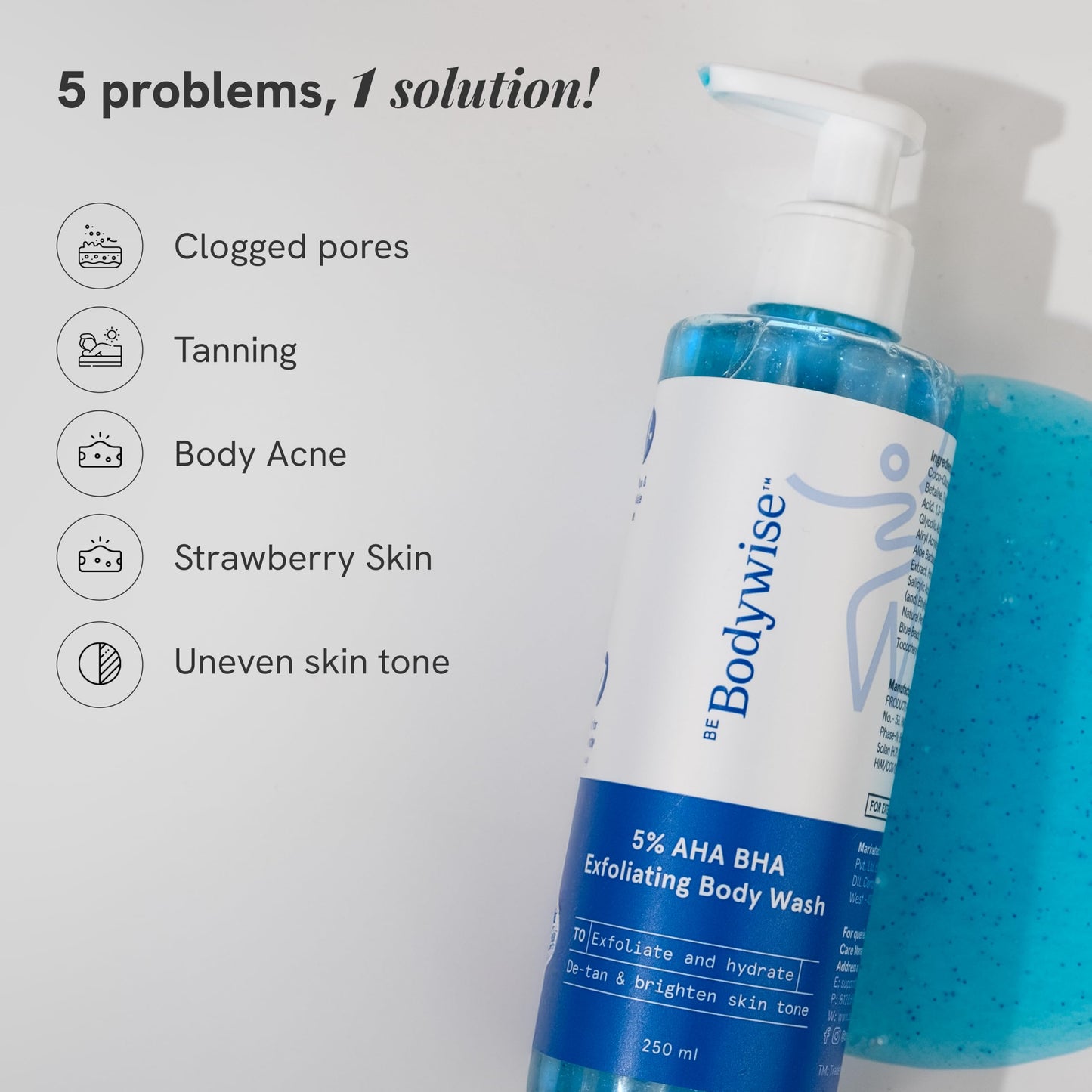 Exfoliating Body Wash with AHA & BHA - 250ml - Non-Drying