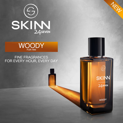 Skinn By Titan 24Seven Perfume for Men - Woody Eau De Parfum