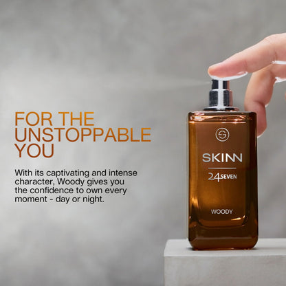 Skinn By Titan 24Seven Perfume for Men - Woody Eau De Parfum