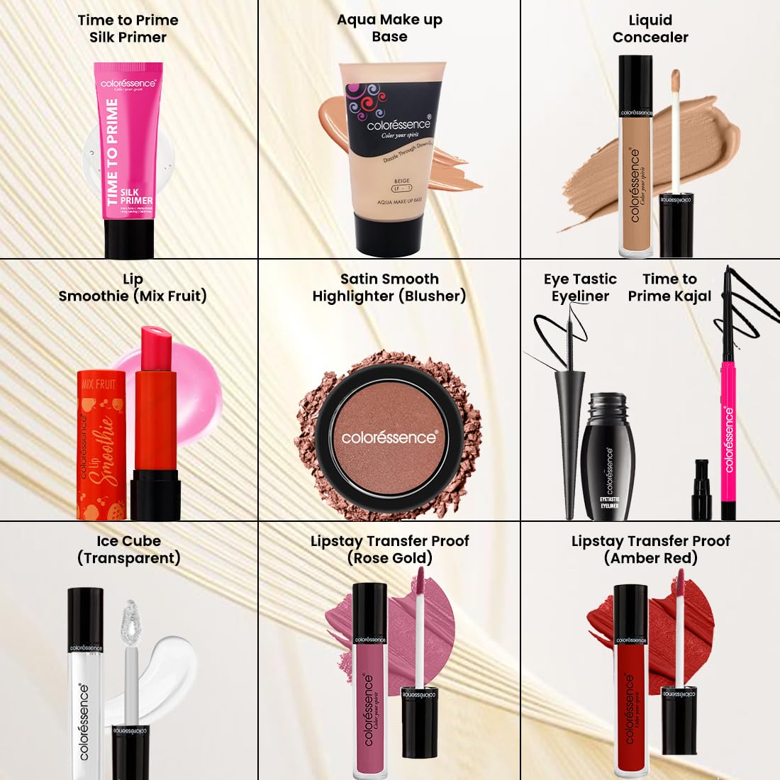 Complete Makeup Essentials Kit - 10 Premium Products