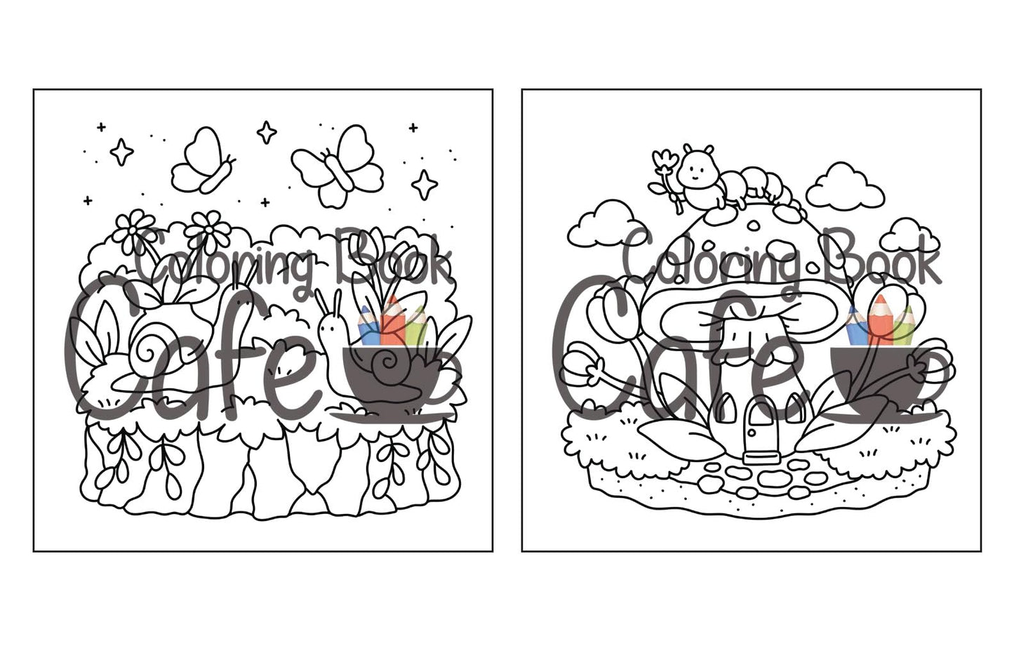 Tiny Gardens: Cute & Comfy Coloring Book for Adults and Teens Featuring Adorable Garden Scenes (Cute and Comfy Coloring Books)