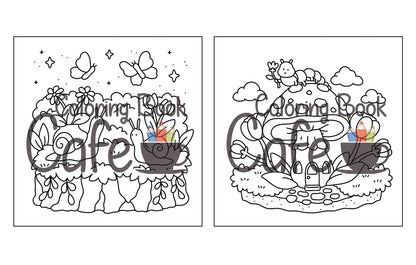 Tiny Gardens: Cute & Comfy Coloring Book for Adults and Teens Featuring Adorable Garden Scenes (Cute and Comfy Coloring Books)