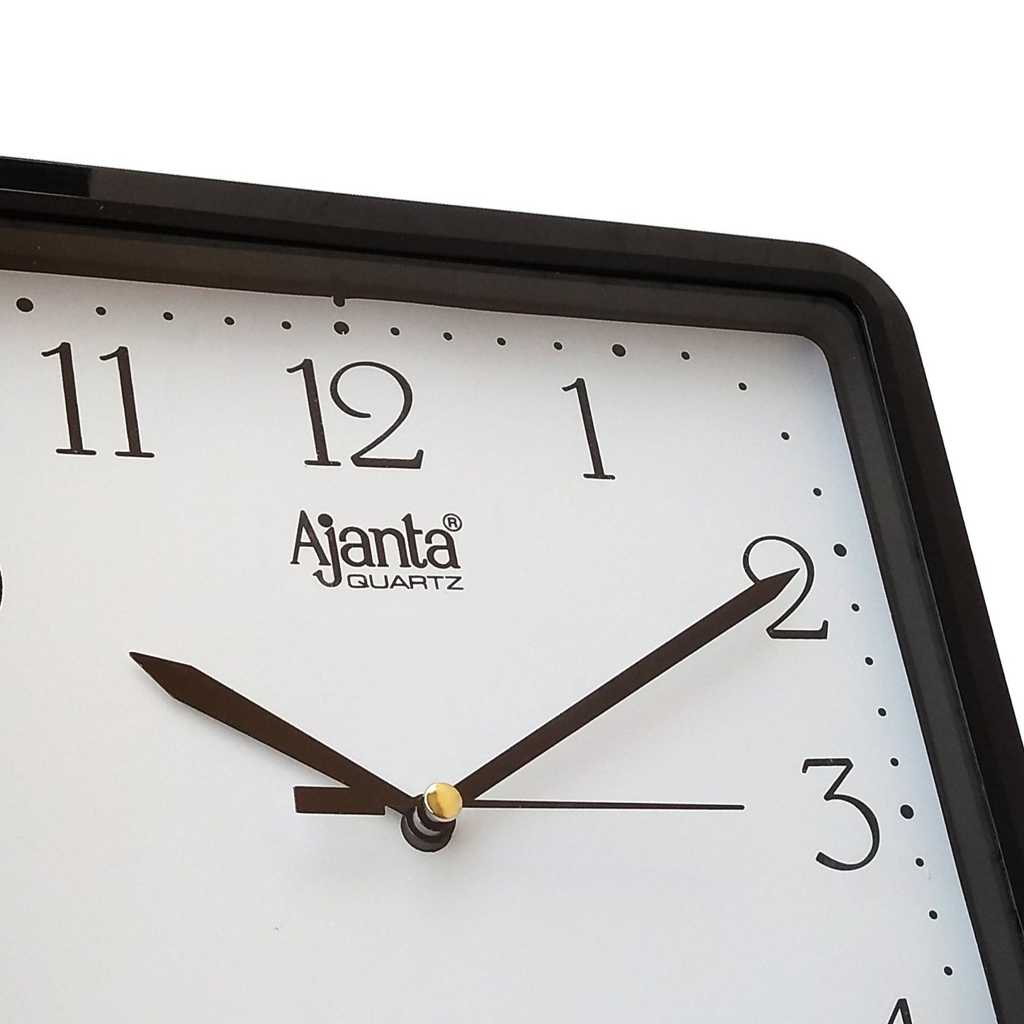 Abstract Analog Wall Clock 21.6 cm x 21.6 cm Black Plastic Step Movement