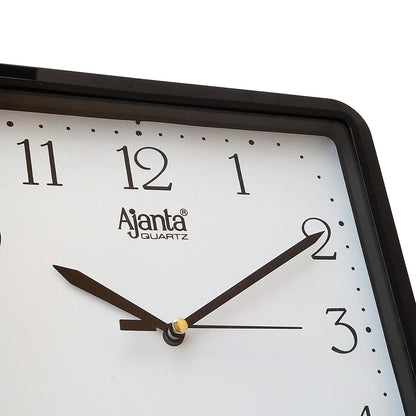 Abstract Analog Wall Clock 21.6 cm x 21.6 cm Black Plastic Step Movement