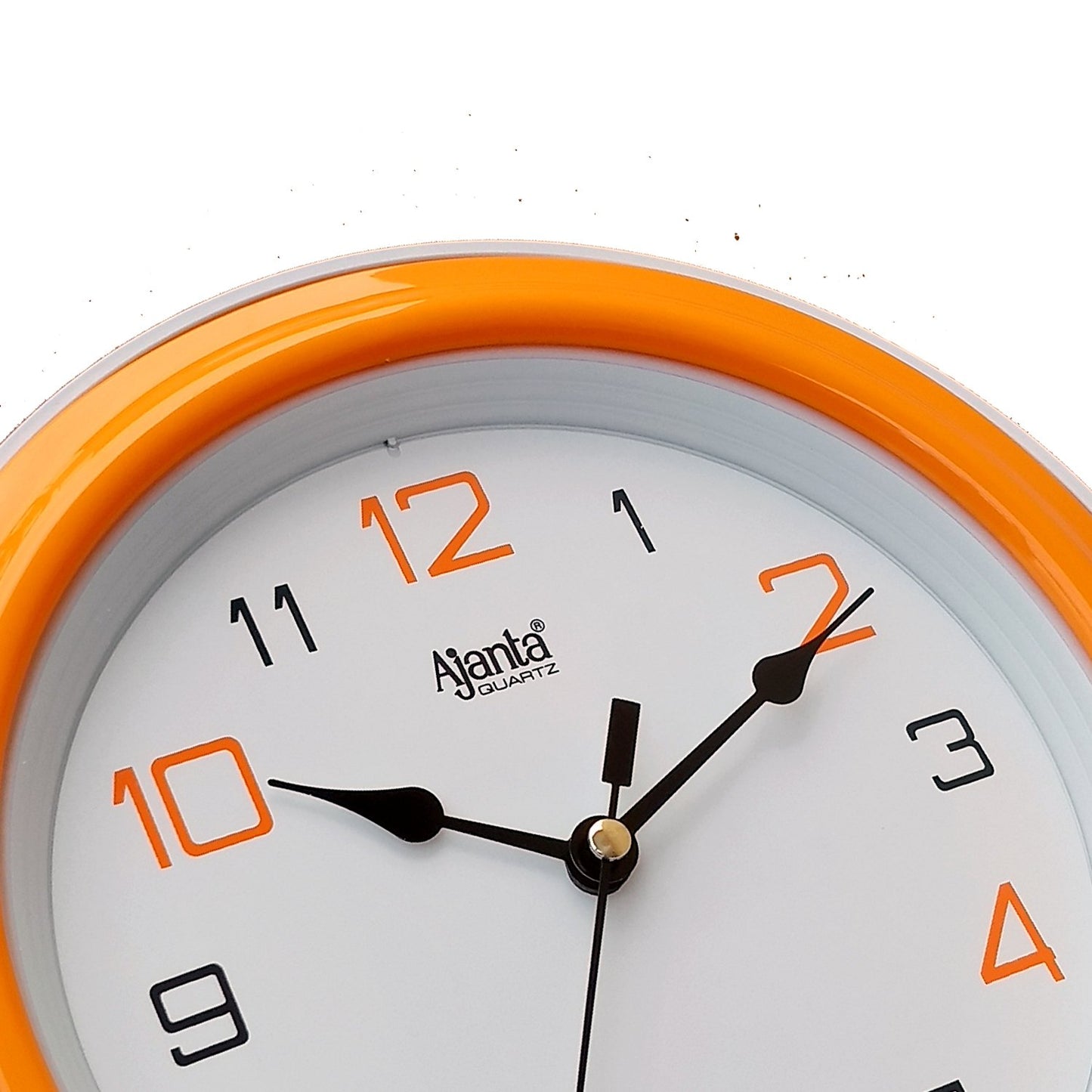 Ajanta Round Motion Analog Wall Clock 20.5cm Orange Plastic
