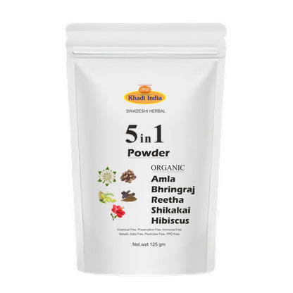 5-in-1 Herbal Hair Care Powder for Growth & Shine - 125g