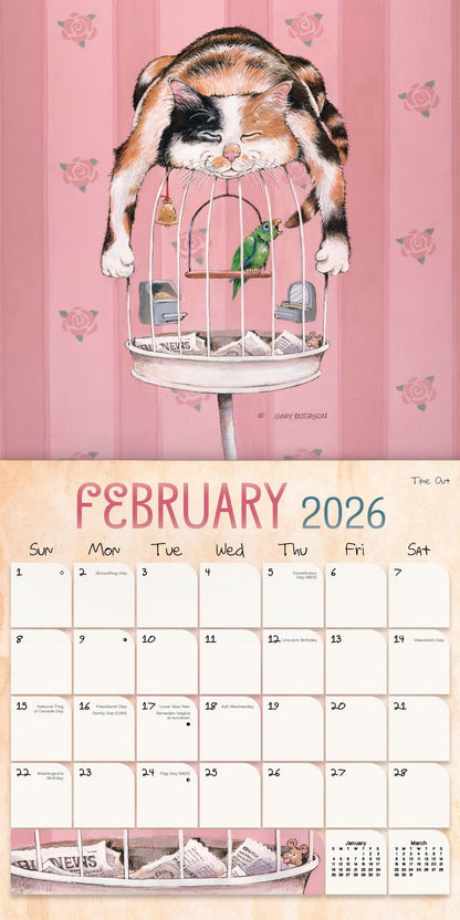 2026 Gary Patterson - Cats Wall Calendar