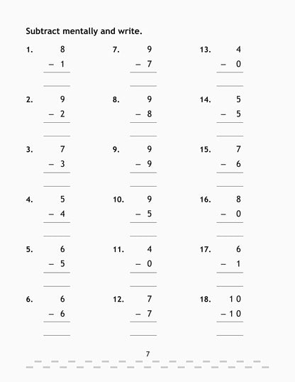 My Book Of Subtraction.
