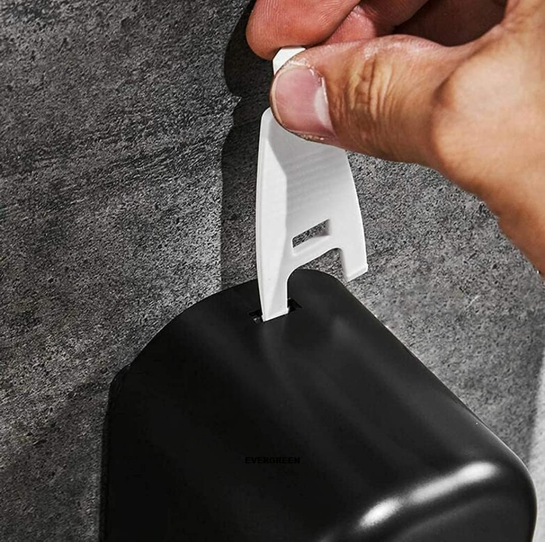 Wall Mounted Soap Dispenser - Black ABS Plastic - 350ml Capacity - Easy Assembly