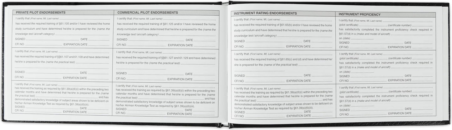 The Standard Pilot Log (Black): ASA-SP-30 (Standard Pilot Logbooks) 