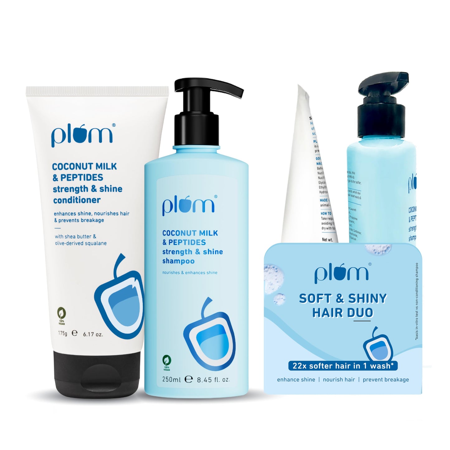 Coconut Milk & Peptides Shampoo 250ml & Conditioner 175g Combo
