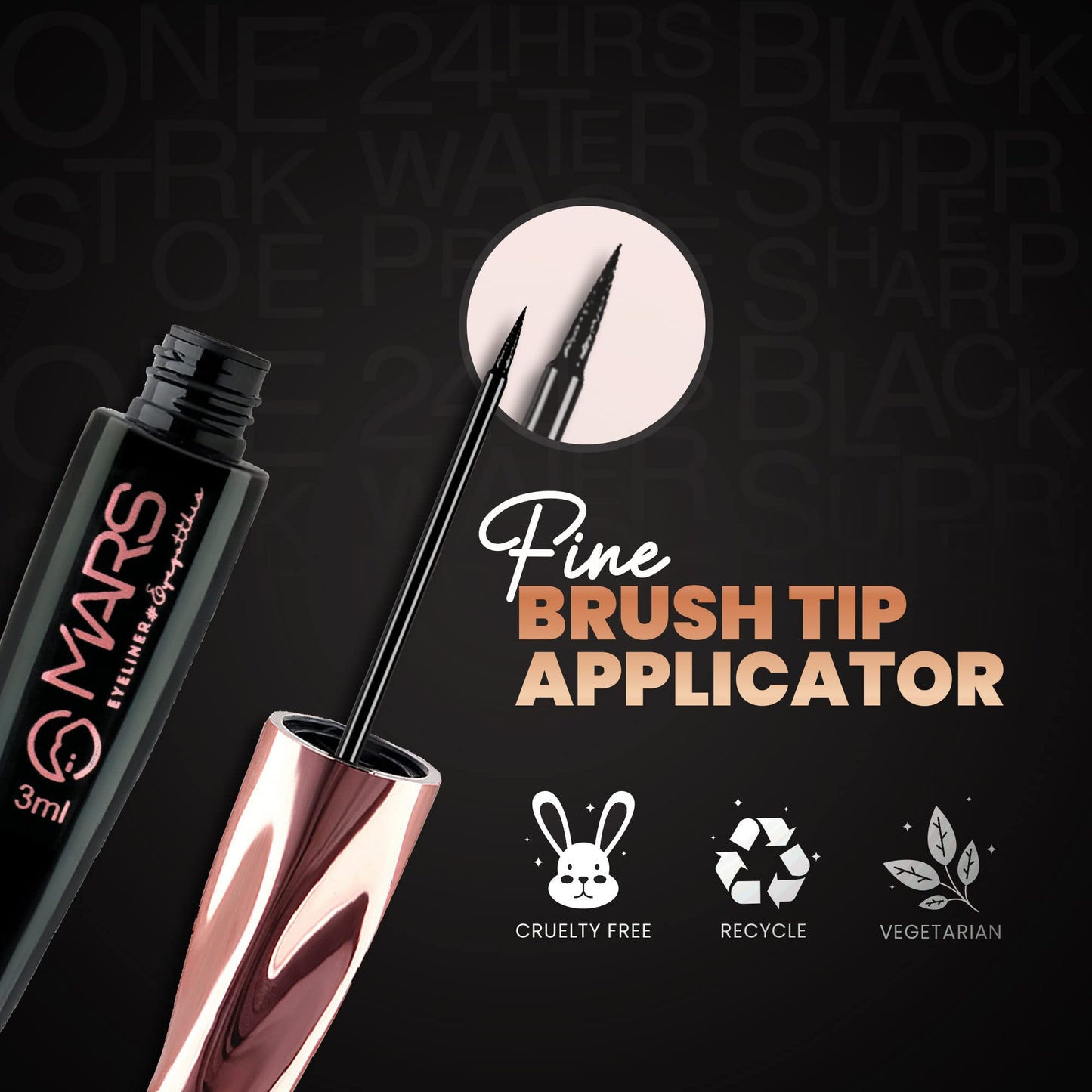Glossy Liquid Eyeliner - Quick Dry, Smudge Proof, Long Lasting