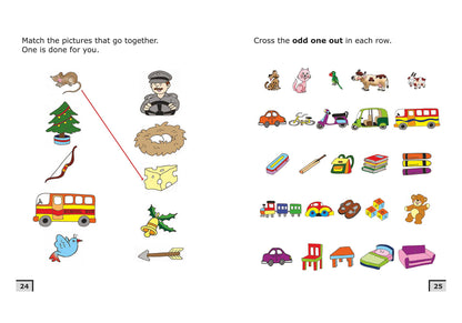 Scholars Hub Activity Book For Kids Set 1- My First Book Of Activity & My Second Book Of Activity (Set Of 2 Activity Books) ( For Ages 3+)| 48 Pages | Fun Activities Based On Discrimination, Observation, Reasoning & Matching.