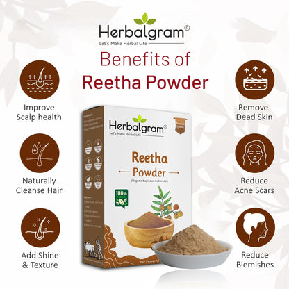 Natural Amla Reetha Shikakai Bhringraj Hibiscus Powder 500g for Hair Care - Pack of 5