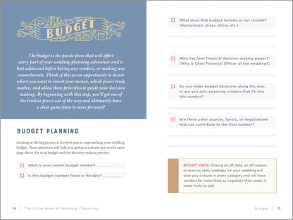 The Little Book of Wedding Checklists: All the Lists and Tips You Need to Plan the Big Day 