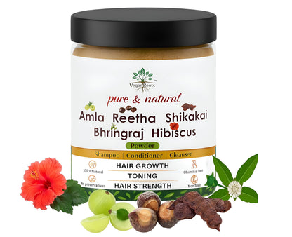 Herbal Hair Care Powder with Amla, Reetha, Shikakai & More - 250g