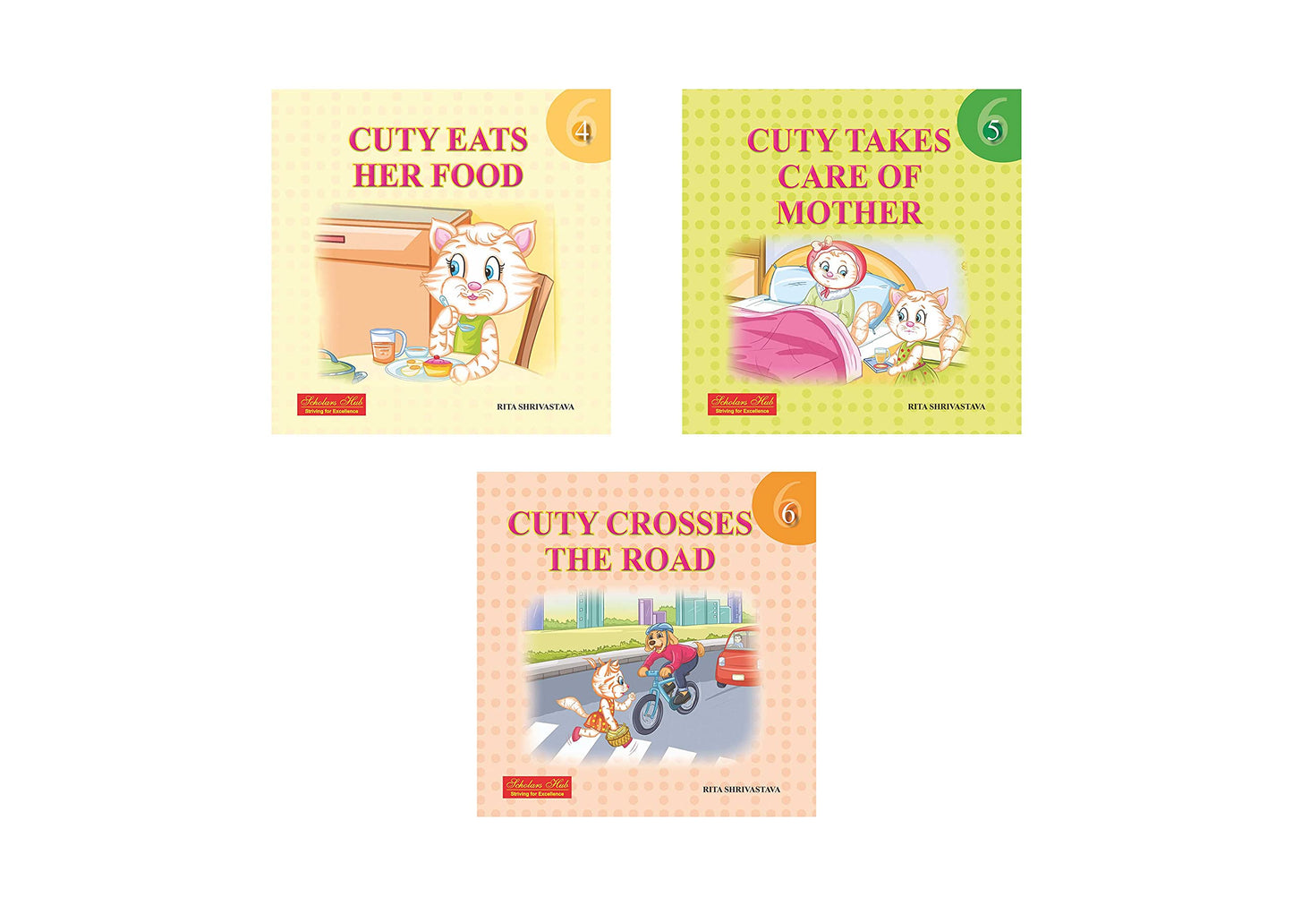 Storybook For Kids: Scholars Hub Cuty Story Books Part 4-6 (Set Of 3 Books) (Positive Values Storybooks) (Illustrated) | 60 Pages | Character Building Stories For Kids