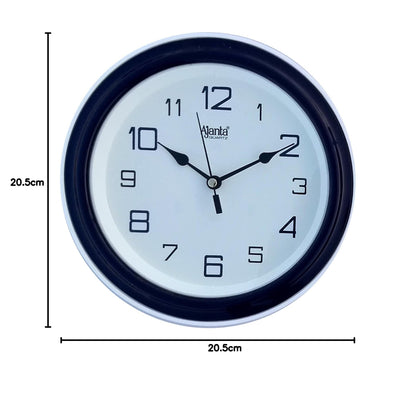 Ajanta Analog Wall Clock - Blue, 20.5 cm x 20.5 cm x 3.5 cm, Plastic