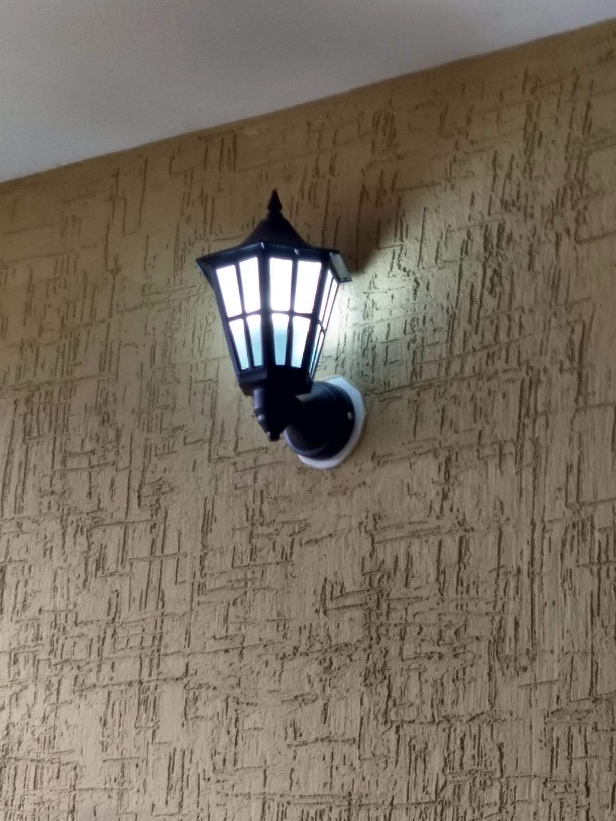 Outdoor Wall Light Lamp - Elegant Metal Design in Black with White Glass - B22 Holder