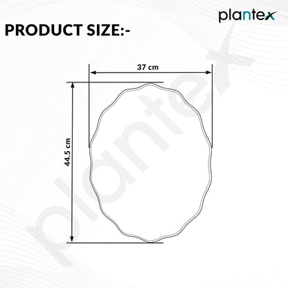 Frameless Oval Mirror with Beveled Edges - HD Glass - 15 x 18 Inch - Ideal for Bathroom, Bedroom, Living Room