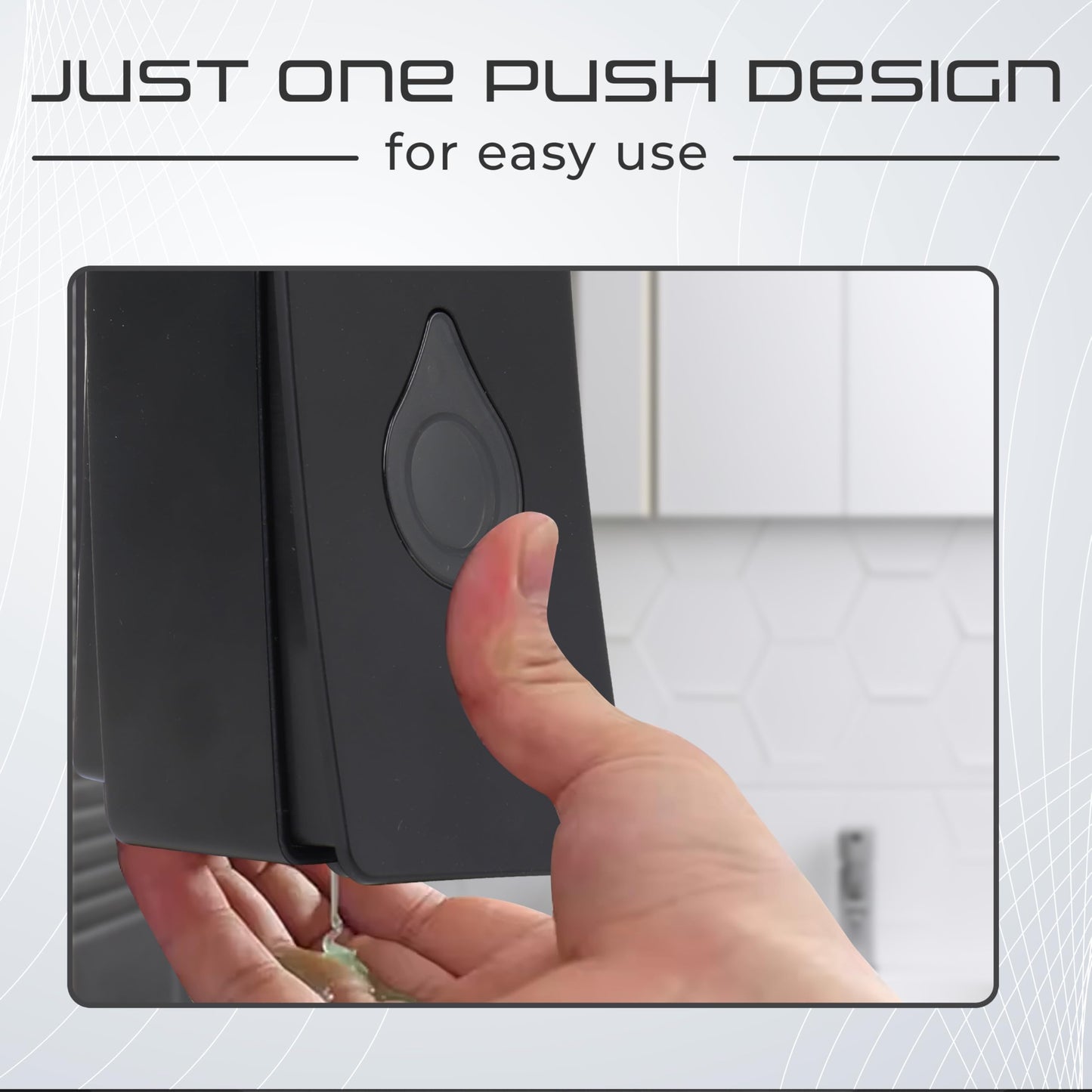 Manual Wall Mounted Soap Dispenser - Black - 200 ml - Durable ABS Material - Easy Installation