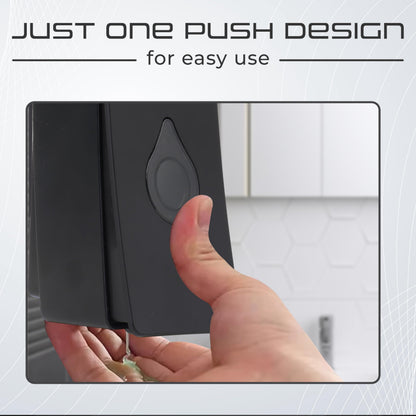 Manual Wall Mounted Soap Dispenser - Black - 200 ml - Durable ABS Material - Easy Installation