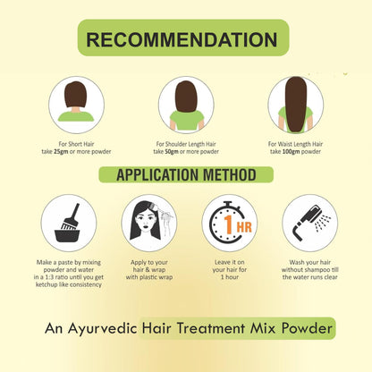 Organic 5 in 1 Amla, Reetha, Bhringraj & Hibiscus Hair Powder 300g