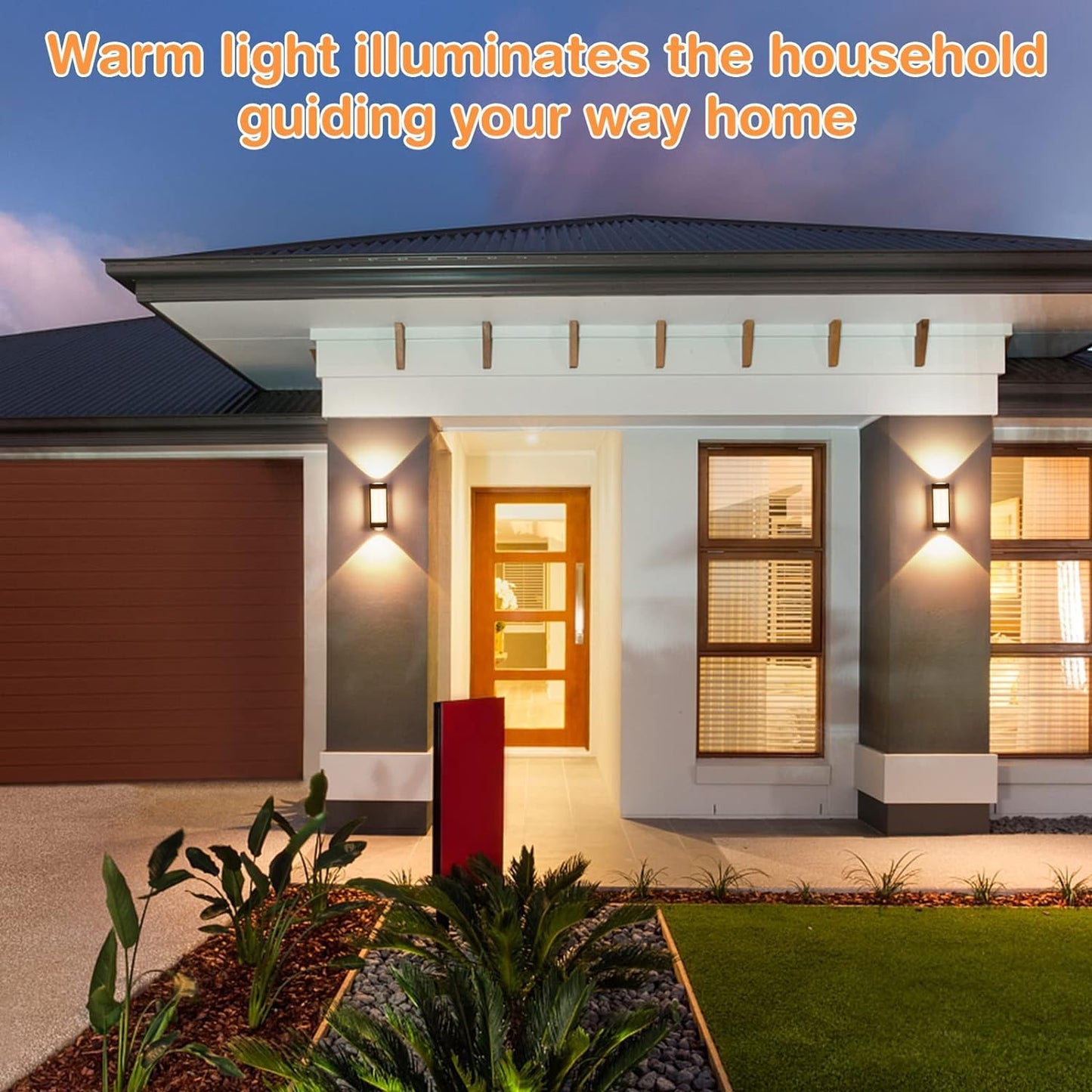 LED Wall Light Outdoor Waterproof 4 Watt Aluminium Modern Design 2-Pack