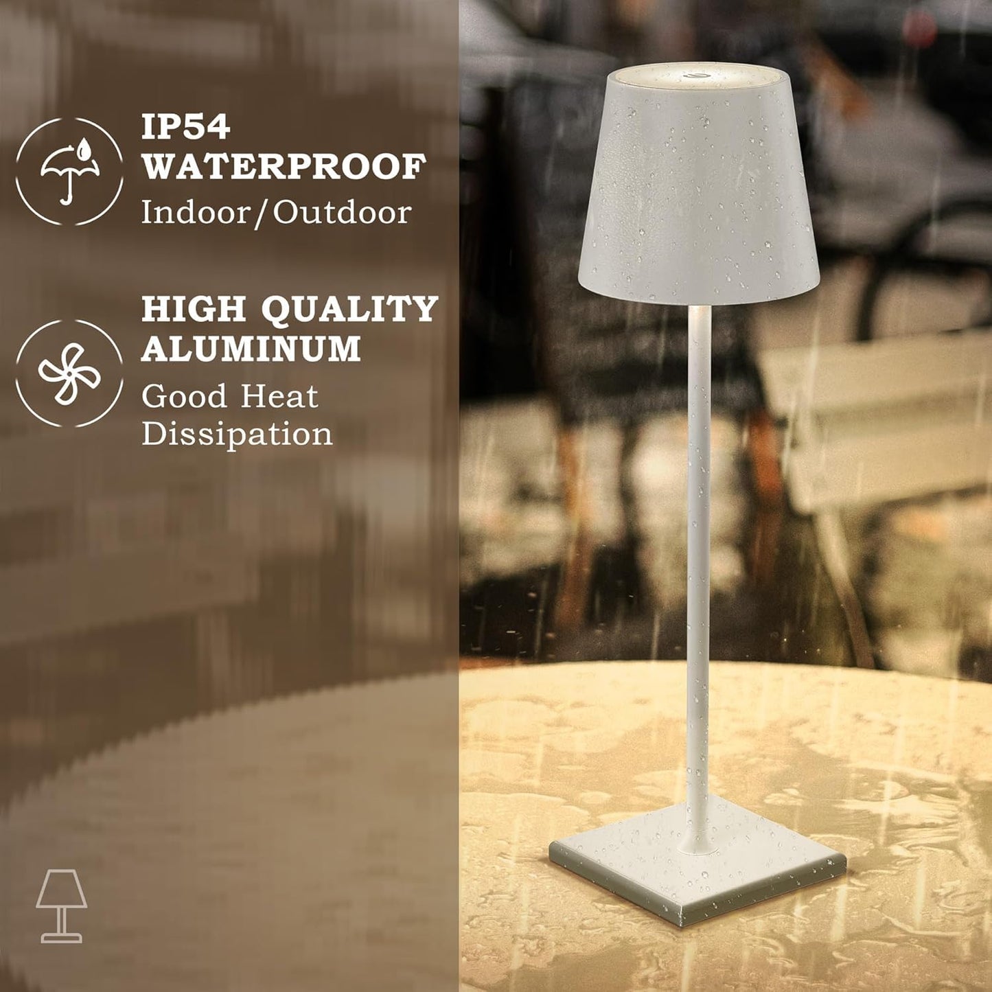 LED Floor Lamp with Adjustable Brightness - White Fabric Shade - Modern Minimalist Design - Tall Space-Saving Lamp