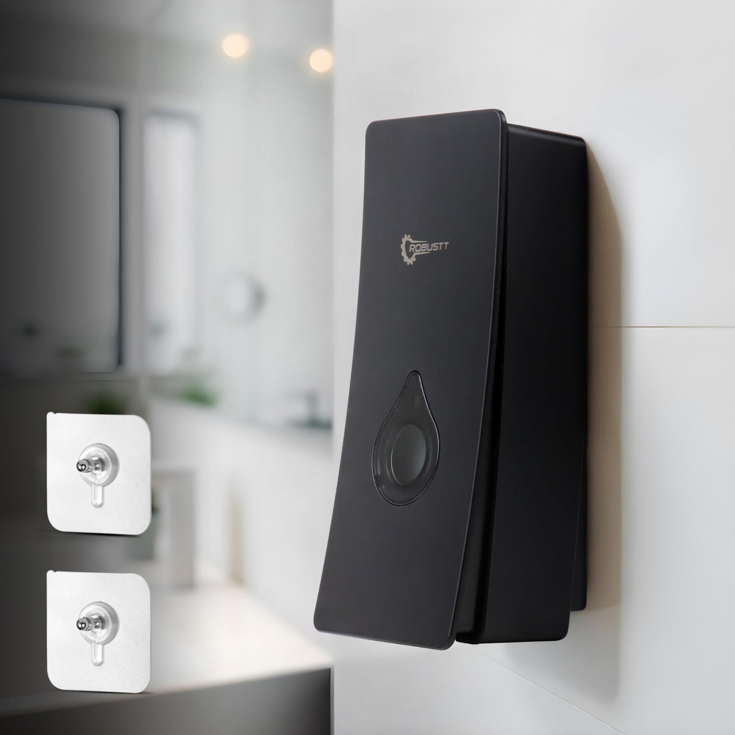 Manual Wall Mounted Soap Dispenser - Black - 200 ml - Durable ABS Material - Easy Installation