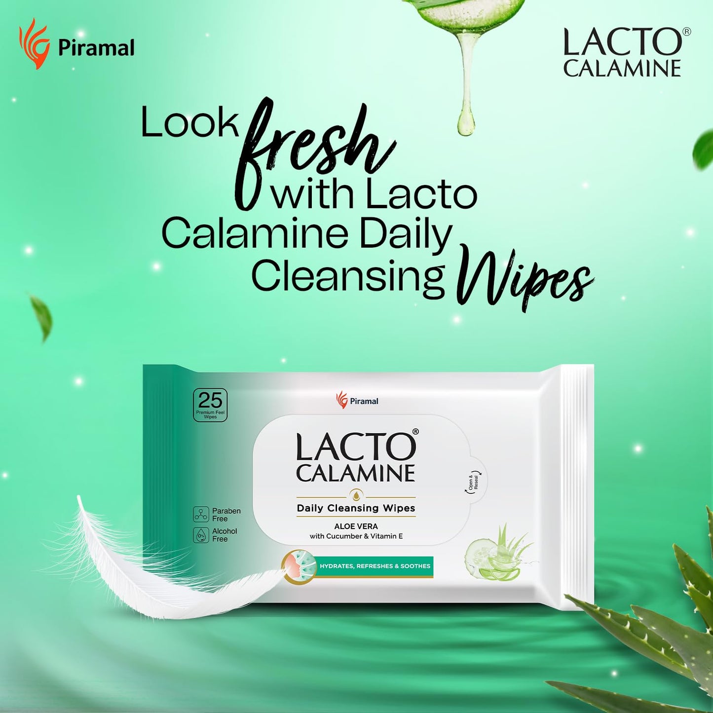 Facial Cleansing Wipes 25N Pack of 2 with Aloe & Vitamin E