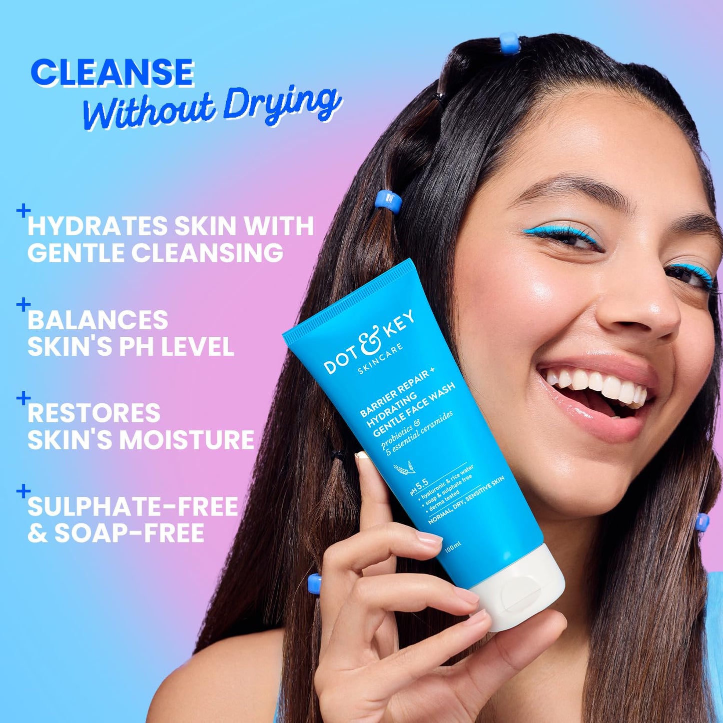 Ultra Mild Face Wash with Hyaluronic Acid & Probiotics