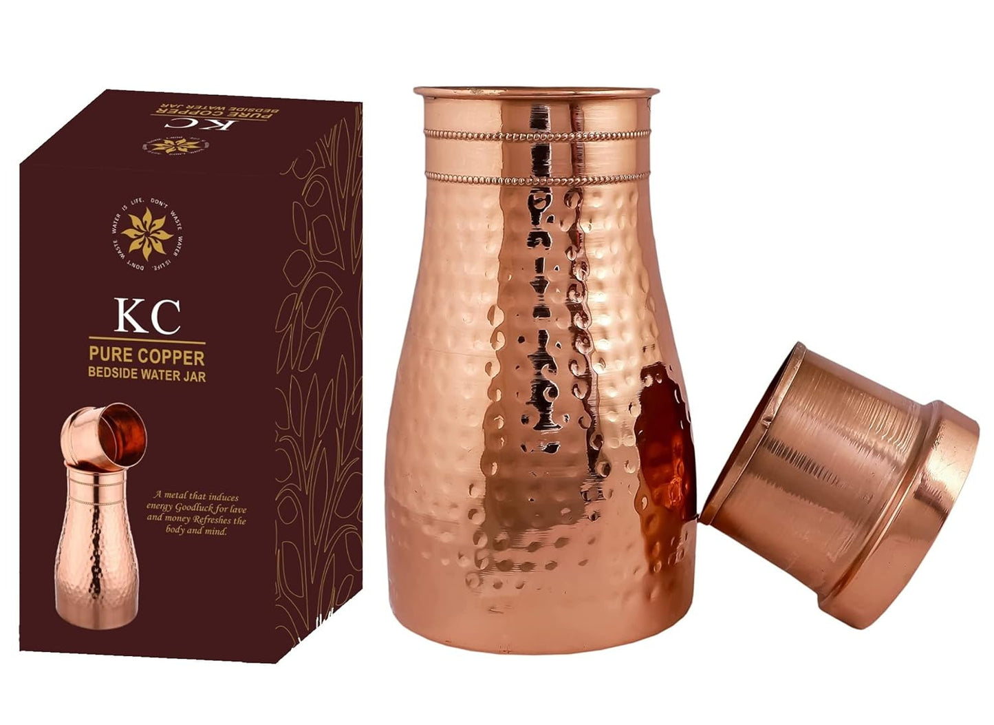 KC Pure Copper Designer Copper Water Bottle 1250 ML