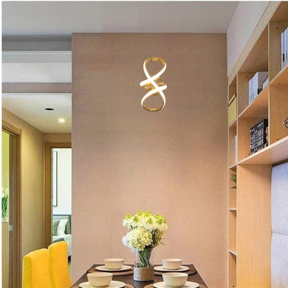LED Wall Light with 3 Adjustable Colors, Gold Finish, 12 cm & 19 cm, Modern Design